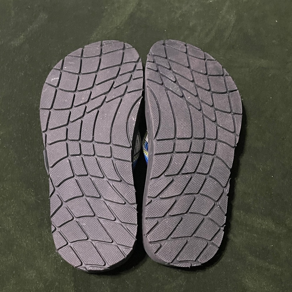 Blue Rafters Sandals + 2 Pairs of Old Navy Flip Flops - Blue, Silver/Gray, Black - Picture 4 of 5